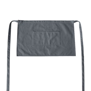 Delantal de lona de medio cuerpo personalizado para cafetería y restaurante estilo sin mangas con logotipo bordado duradero comercio exterior - Product Image 2