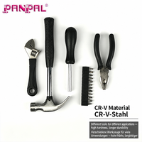 Kit de Herramientas Multiusos 17 en 1, Juego de Herramientas para el Hogar con Martillo, Llave Inglesa, Alicates, Destornillador y 10 Puntas, Portátil para Bricolaje