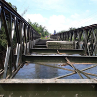 Pont en acier galvanisé à chaud HD200 à vendre, ponts Bailey, ponts Bailey à un seul voile à deux étages