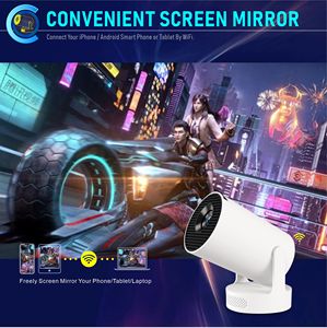 MUZEE-Mini proyector inteligente para el hogar, dispositivo de vídeo recargable, Android 11, 4K, UHD, altavoz de alta fidelidad, proyector portátil inteligente Ultra <span class=keywords><strong>Lcd</strong></span> Hy300 - Product Image 4