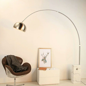 โคมไฟตั้งพื้นสำหรับอ่านหนังสือ ดีไซน์ทันสมัย ตกแต่งห้องนอนและโรงแรม พร้อมฐานหินอ่อน - Product Image 6