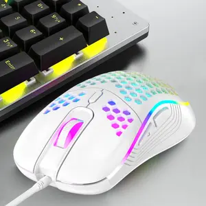 Souris pc de jeu légère et personnalisée oem, souris filaire usb, souris de jeu lumineuse à 7 boutons