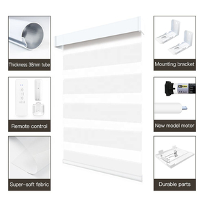 ستائر زيبرا كهربائية ذكية للنهار والليل بطبقتين مع تحكم عبر الواي فاي للمكتب وغرفة المعيشة - Product Image 5