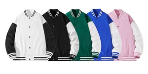 Tùy Chỉnh Chenille Các Bản Vá Lỗi Thời Trang Phố Bóng Chày Áo Khoác PU Tay Áo Da Varsity Trống Người Đàn Ông Bóng Chày Áo Khoác Cho Nam Giới - Product Image 3