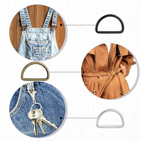 Boucles en Alliage Personnalisées par le Fabricant 10-38MM Fermoirs Anneaux en D Accessoires pour Sacs à Main Sangles de Sac Anneau en D Métal pour Collier de Chien Quincaillerie