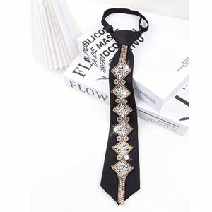 Girls Rhinestone Necktie Necklace Retractable Glass Material for Party Evening Dresses Shirts - Product Image 4