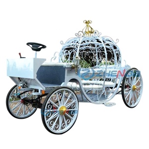 Carruaje de Cenicienta, Nuevo Modelo, Carruaje Eléctrico Clásico con Forma de Calabaza, Carruajes de Caballos para Bodas, Carro Eléctrico, Transporte Especial - Product Image 6
