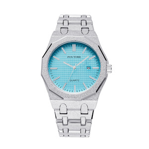 Montre pour homme la plus vendue - montre à quartz avec bracelet en acier inoxydable, lumineuse, étanche, sertie de diamants - tendance - Product Image 4