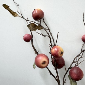 M571 árbol de manzana rojo decorativo artificial para Navidad para boda hogar Hotel restaurante decoración otoño diseño de seda - Product Image 3