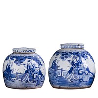 Jingdezhen — vase en porcelaine antique bleu-blanc, bouteille en céramique, vente en gros, décoration pour la maison, pots de gingembre, vente en gros