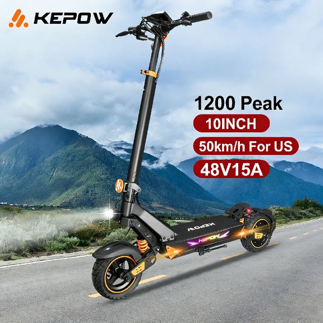 48V Single Motor Electric Off-Road Scooter for Adults Aluminum Alloy Two-Wheel Scooter Side Lights 15ah Battery Capacity