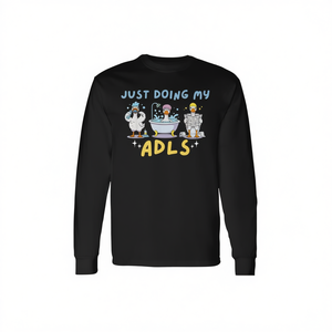 Just Doing My Adls Silly Goose Occupational Therapist Ot Camiseta de manga larga para adulto, unisex, cuello redondo, impresión digital - Product Image 2