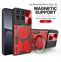 Étui de téléphone à fenêtre coulissante magnétique pour Motorola Edge 50 Pro, support anti-chute, coque de protection G84 G73 G54 iPhone 18 Samsung S26