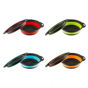 Plastic Collapsible Vegetable Fruit Washing Strainer Set of 3 Silicone Folding Collapsible <b>Sink</b> Filter Drain Basket <b>for</b> Kitchen - Product Image 6