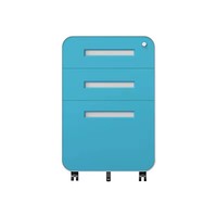 Meuble de rangement mobile en acier pour bureau avec 3 tiroirs verrouillables sur roulettes – Système d'équipement moderne pour achat en gros