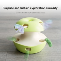 [NOUVEAUTÉ - PROMO EXCEPTIONNELLE] Jouet Électrique pour Chat en Plastique en Forme de Pomme, de Chenille et de Papillon avec Repos Automatique et Longue Autonomie de la Batterie - Prix Réduit