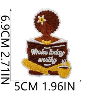 Patch de Tecido Bordado '<span class=keywords><strong>Black</strong></span> Girl Magic' e 'Today Worth Patching', Logotipo Bordado por Computador 'Beautiful Queen' para Decoração de Roupas - Product Image 5