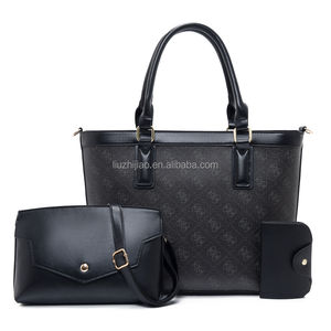 حقيبة حمل كاجوال عالية الجودة للسيدات من قطعتين بتصميم مطابق للألوان سعة كبيرة أكياس بألوان غنية رئيسية - Product Image 2