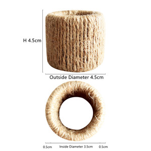 Style nordique en gros fait à la main en coton naturel <span class=keywords><strong>toile</strong></span> <span class=keywords><strong>de</strong></span> <span class=keywords><strong>jute</strong></span> anneau <span class=keywords><strong>de</strong></span> <span class=keywords><strong>serviette</strong></span> <span class=keywords><strong>de</strong></span> mariage - Product Image 6