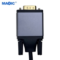 Kabel USB C VGA Tipe C Adaptor VGA 1080P 60Hz Berlapis Emas 1.8m Konverter Male Male untuk Monitor Proyektor Laptop MacBook PC HDTV