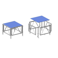 Événements en plein air, plate-forme d'assemblage Portable en aluminium sans Surface avec mains courantes