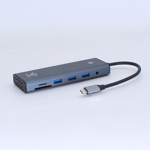 Hub 10 en 1 Tipo <span class=keywords><strong>C</strong></span> a 4K30HZ <span class=keywords><strong>HDMI</strong></span> VGA adaptador RJ45 <span class=keywords><strong>Lan</strong></span> Ethernet SD TF PD USB3.0 Audio Video <span class=keywords><strong>USB</strong></span> <span class=keywords><strong>C</strong></span> Hub para accesorios de computadora - Product Image 5