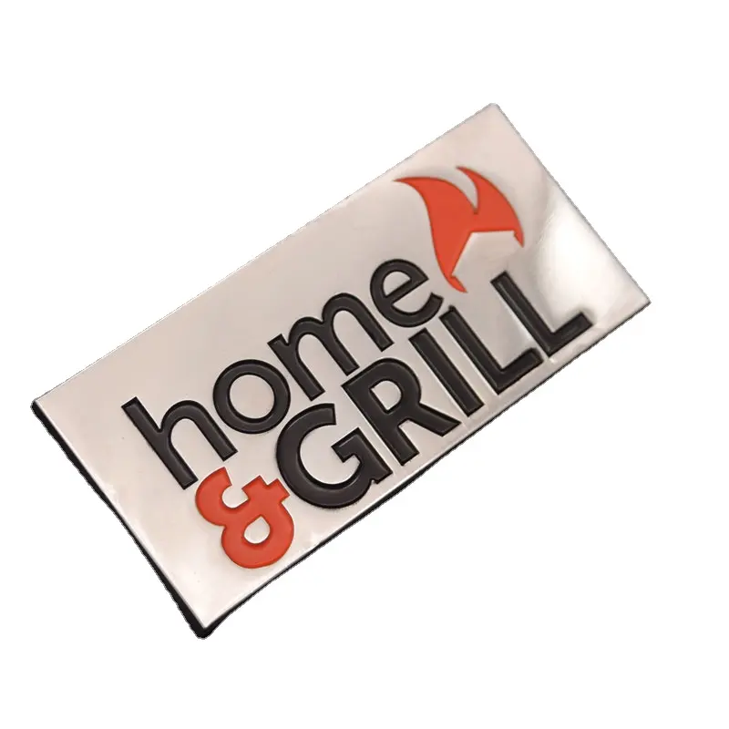 Özel paslanmaz çelik ev plaka barbekü ızgara rozeti plaka tabela alüminyum Metal etiket pirinç Logo kazınmış Metal isim plakası Yo için