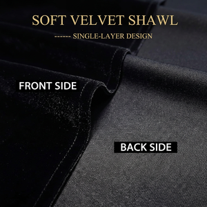 Premium Look Soft Velvet Draped <b>Shawl</b> <b>Wrap</b> for Women Special Occasion Party Evening Wear - Product Image 4