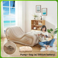 Canapé gonflable en PVC entièrement automatique moderne avec logo, chaise portable pour usage extérieur