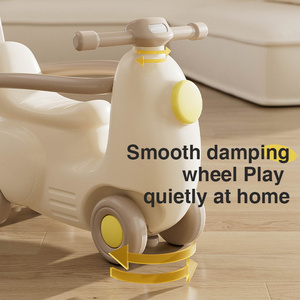 Sicherheit umgebende Leitplanke 4-in-1 Kleinkind-Aufsitz spielzeug Trampolin Schaukel pferd mit abnehmbarem Balance Board - Product Image 4