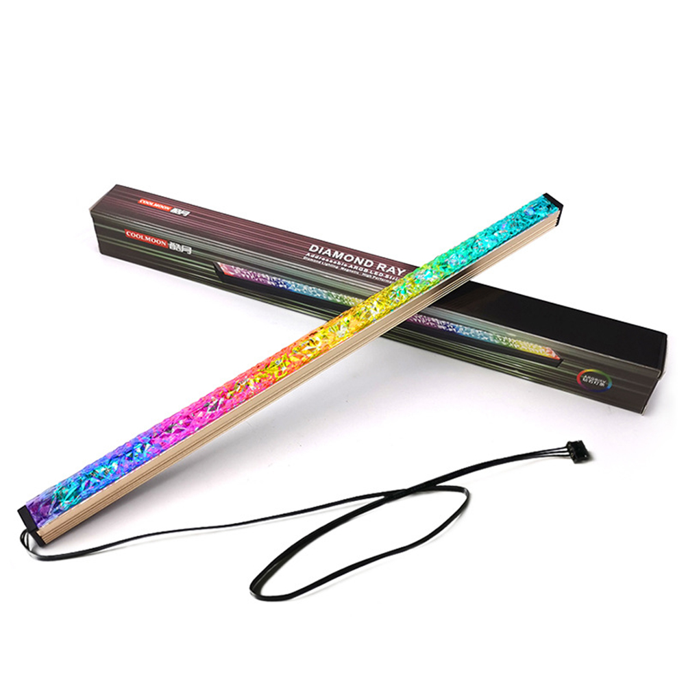 Алюминиевая RGB световая лента, 5 В, 3 контакта, светодиодная кристаллическая Магнитная многоцветная световая лента для корпуса компьютера