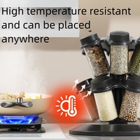 Ensemble d'étagères de saveur de haute qualité avec 12 boîtes de bouteilles d'assaisonnement et pot à épices rotatif avec support