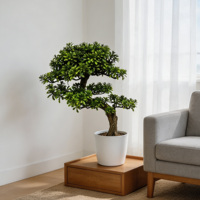 Collection de palmiers artificiels variés en pot, plantes artificielles écologiques et durables pour la décoration intérieure de la maison, du hall d'hôtel et du style zen.
