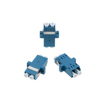 Adaptador de fibra óptica dúplex LC/UPC Couper Monomodo Azul para conexión de cable de conexión de fibra óptica