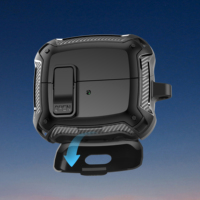 Étui pour écouteurs porte-clés Funda en fibre de carbone sans fil pour samsung galaxy Buds 3 Pro Tpu Pc housse avec support invisible