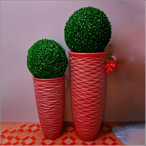 Pots de fleurs aux formes géométriques créatives, vase d'art moderne pour la décoration de hall d'entreprise, grand pot d'intérieur, couleur blanche - Product Image 5