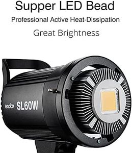 Luz de video LED <span class=keywords><strong>SL60W</strong></span> de 60W con ajuste de brillo, montura Bowens, luz de video continua LED para grabación de video y bodas - Product Image 6