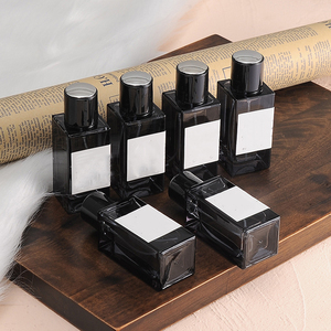 OEM Custom <b>30ml</b> 50ml 100ml Rectangle Vintage Portable Empty Spray Glass Square 50 ml Black <b>Perfume</b> <b>Bottle</b> With Lid - Product Image 3