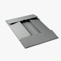 Boîte rigide magnétique pliable de luxe personnalisée en gris avec logo en relief, laminage mat, recyclable pour l'emballage de cadeaux et de cosmétiques