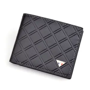 New Men's Wallet Short Multi-card Coin Purse Fashion Casual Wallet Male Youth Thin Three-fold Horizontal Soft Wallet Candy PU