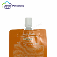 Pochette debout en plastique Mini Liquid CC crème tonifiante personnalisée en usine Fond de teint de beauté liquide Sacs d'emballage pour soins de la peau avec bec verseur
