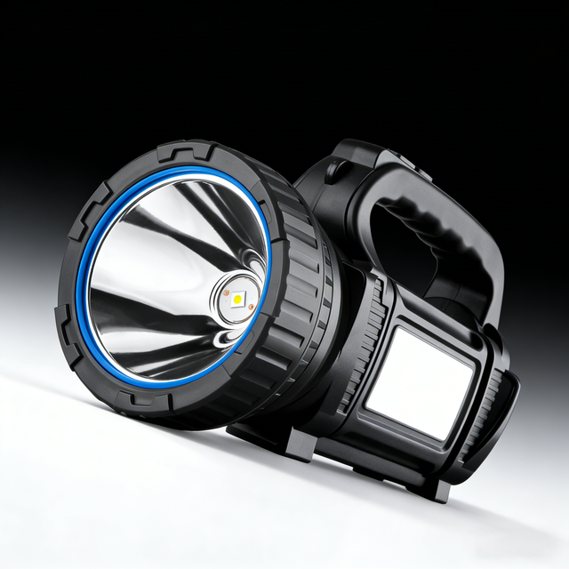 Ultra Bright High Power Portable LED Searchlight Rechargeable Flashlight for Outdoor Patrol & Emergency