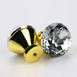 Handcrafted Single-Hole Zinc Alloy Crystal Cabinet <b>Knob</b> Modern Durable Small Kitchen Bathroom Bedroom Dresser Wardrobe Hotel - Product Image 4