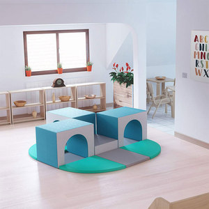Blocs d'escalade pour enfants, tapis de jeu en mousse souple, formes géométriques, ensemble d'escalade intérieur unisexe - Product Image 2