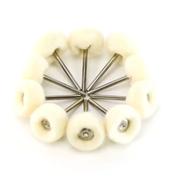 Roue de polissage en feutre de laine tige 2.35mm Mini outil rotatif roue de polissage en laine taille personnalisée de Bobs en feutre de laine