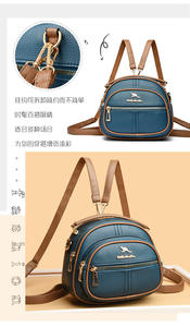 New Luxury Women's Designer PU Leather Zipper Closure Waterproof Casual Tote Messenger <b>Shoulder</b> <b>Bag</b> - Product Image 2