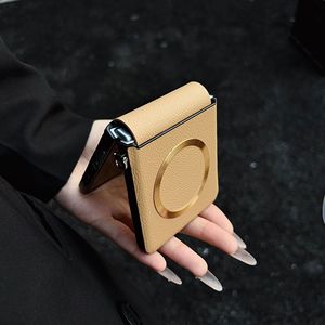 Funda Magnética para Teléfono con Función de Cordón, Piel de Lichi y Carcasa Rígida de PC para Samsung Galaxy <span class=keywords><strong>Z</strong></span> Flip 8 7 6 5 /<span class=keywords><strong>Motorola</strong></span> <span class=keywords><strong>Razr</strong></span> 70 60 - Product Image 6
