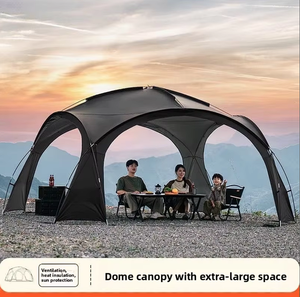 Carpa de Techo Abombado Negra Estándar, Toldo Protector Solar UV, Refugio para Acampar al Aire Libre, Resistente a la Lluvia, <span class=keywords><strong>Impermeable</strong></span> 2000-3000mm, <span class=keywords><strong>Plegable</strong></span> - Product Image 5