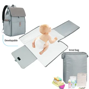 नया डिज़ाइन ट्रैवल बैक पैक मैटरनिटी बेबी ममी बैकपैक बेबी डायपर बैग बेबी फोल्डेबल बेड बैग 3 इन 1 डायपर नैपी बैकपैक