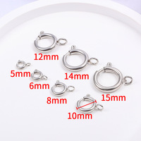 Connecteur de collier et bracelet en acier inoxydable plaqué or 18 carats avec perle diamantée et fermoir à ressort, fournitures de fabrication de bijoux DIY toutes saisons